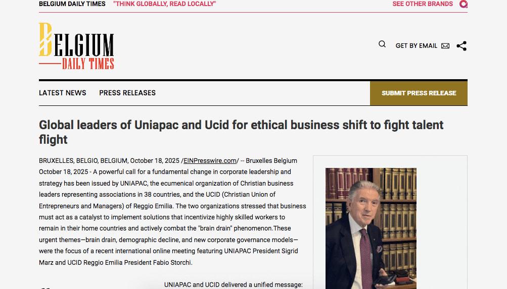 ATTUALITA’. FVG-USA. L’ALLARME DI UCID E UNIAPAC CONTRO IL “BRAIN DRAIN” RISUONA IN TUTTO IL MONDO